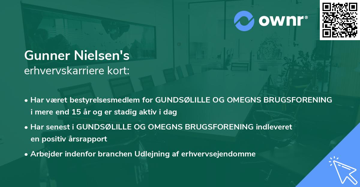 Gunner Nielsen's erhvervskarriere kort