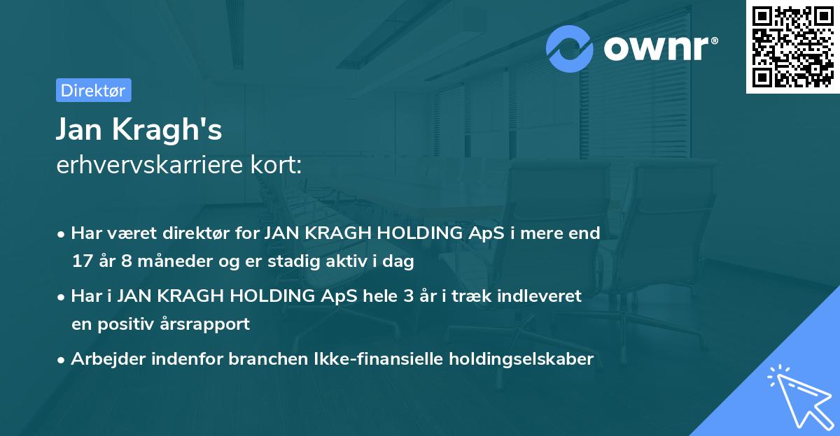 Jan Kragh's erhvervskarriere kort