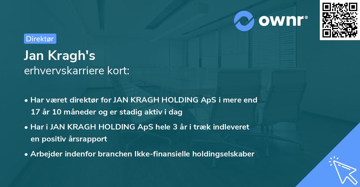 Jan Kragh's erhvervskarriere kort