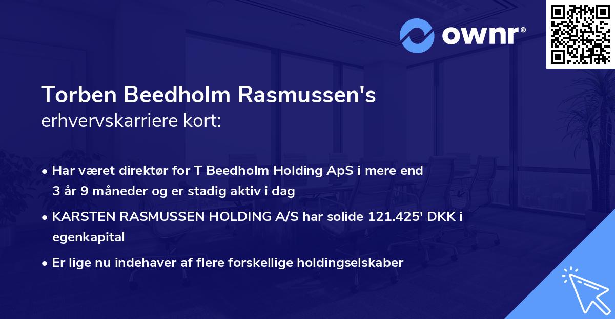 Torben Beedholm Rasmussen's erhvervskarriere kort