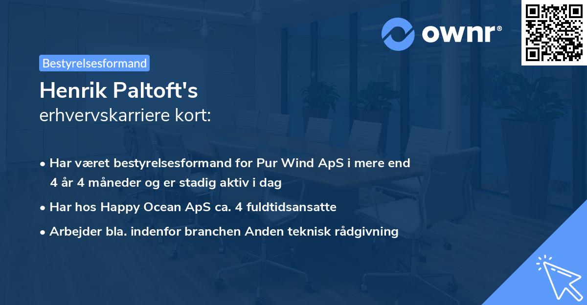 Henrik Paltoft's erhvervskarriere kort