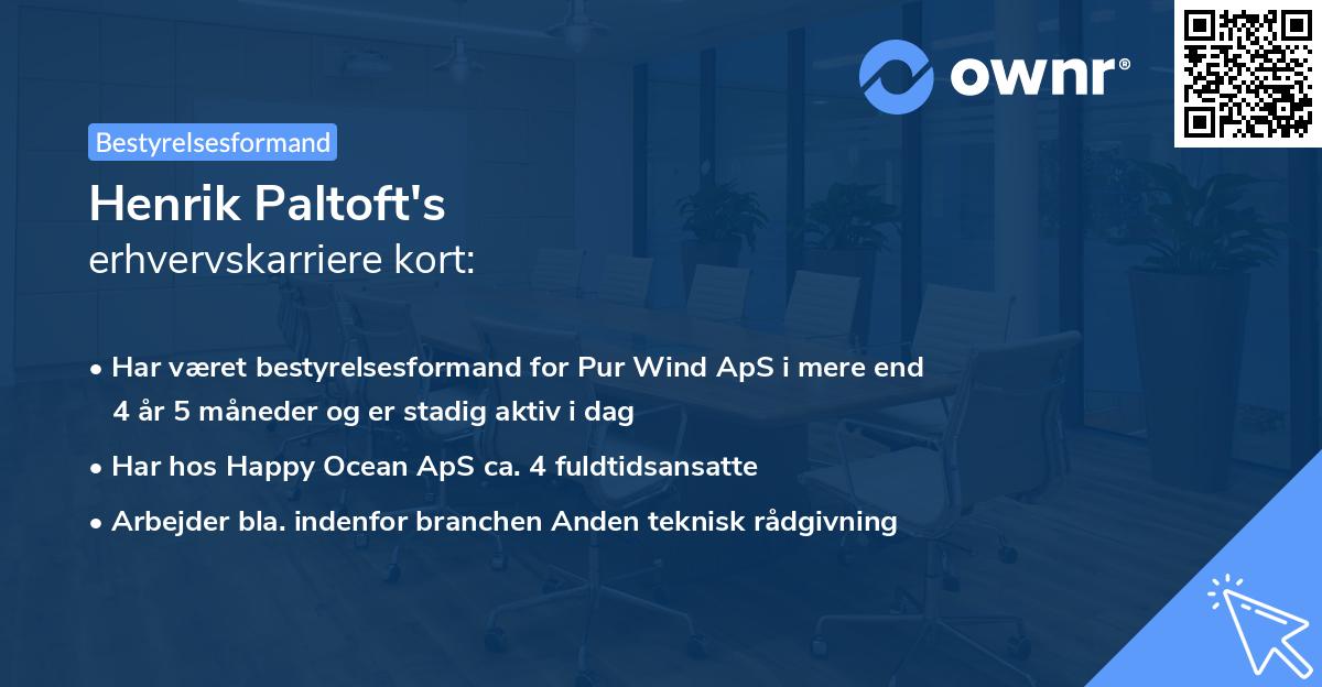 Henrik Paltoft's erhvervskarriere kort