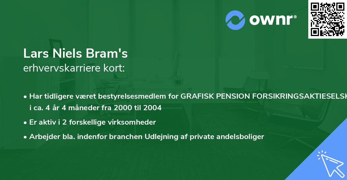 Lars Niels Bram's erhvervskarriere kort