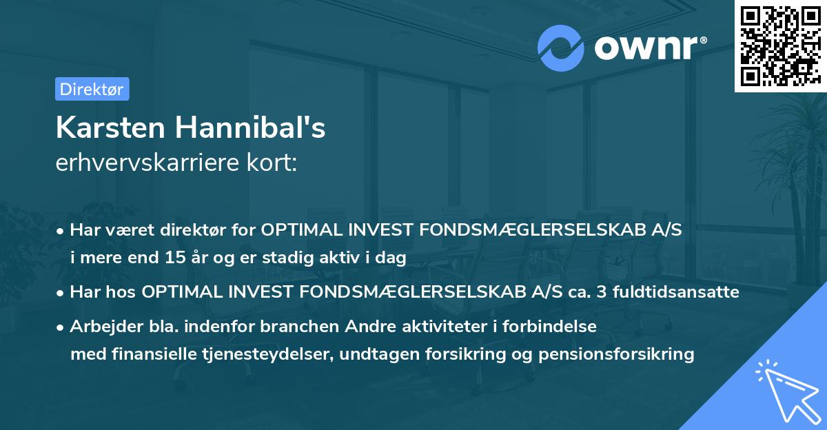 Karsten Hannibal's erhvervskarriere kort