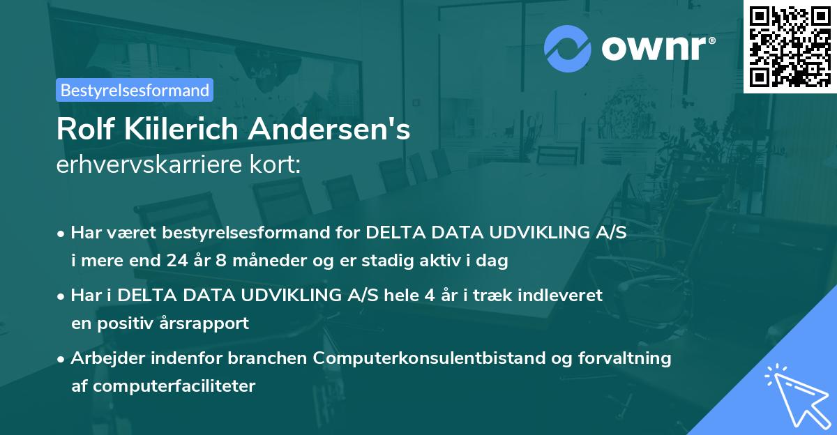 Rolf Kiilerich Andersen's erhvervskarriere kort