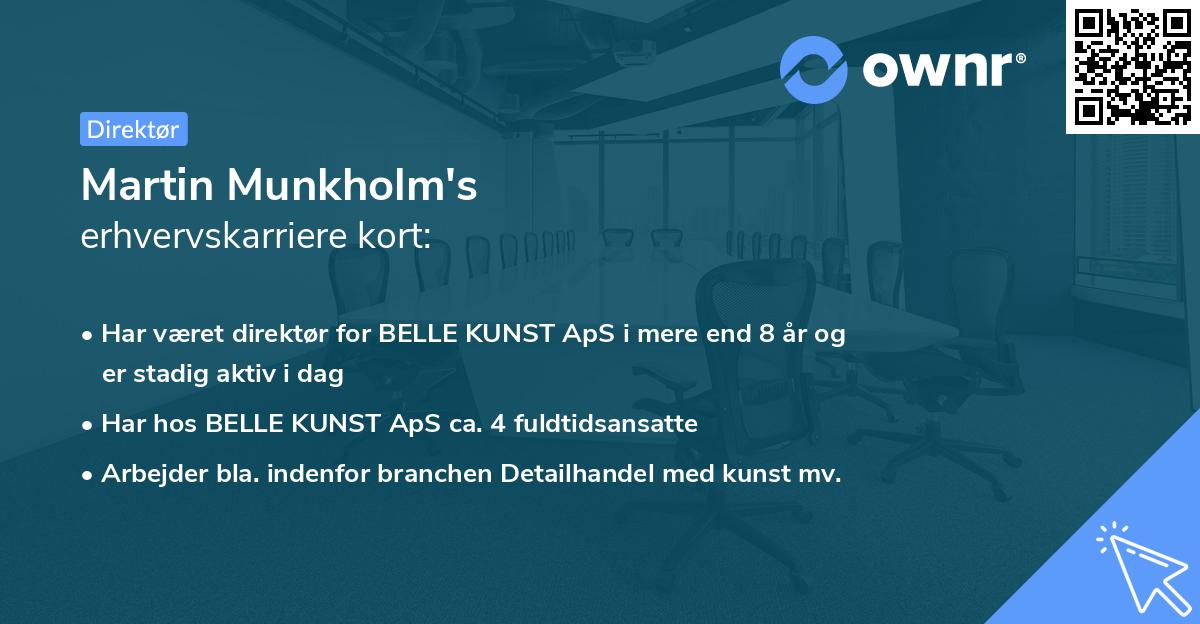 Martin Munkholm's erhvervskarriere kort