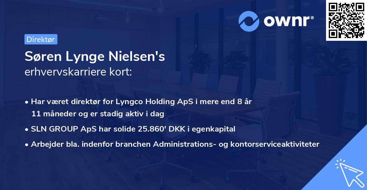 Søren Lynge Nielsen's erhvervskarriere kort