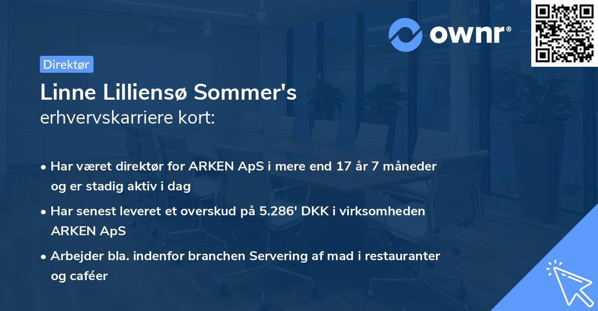 Linne Lilliensø Sommer's erhvervskarriere kort
