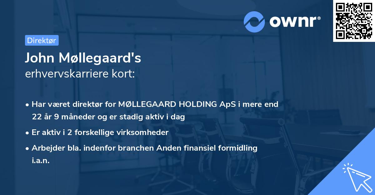 John Møllegaard's erhvervskarriere kort