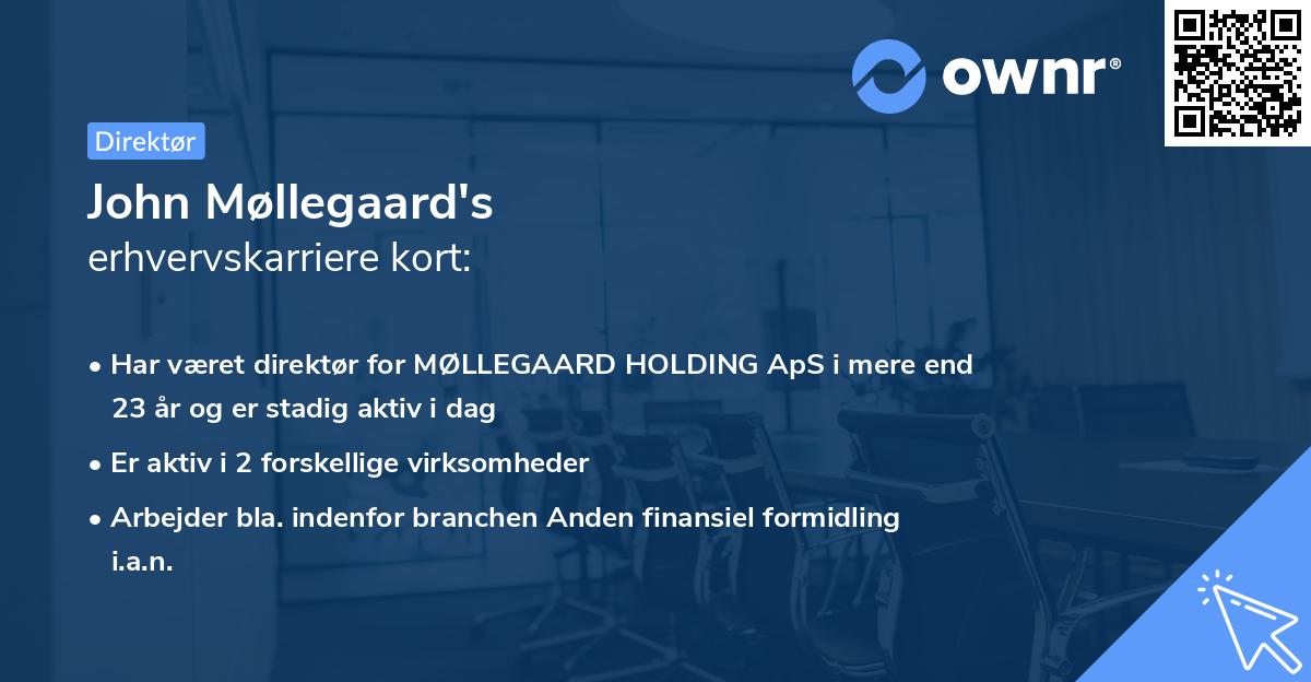 John Møllegaard's erhvervskarriere kort