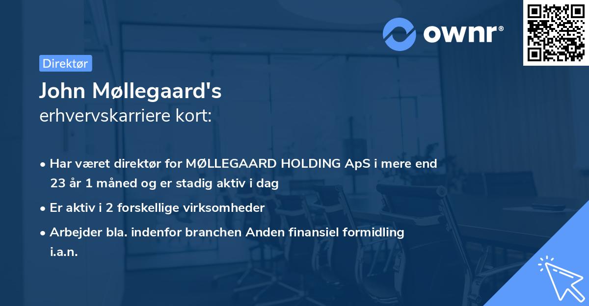 John Møllegaard's erhvervskarriere kort