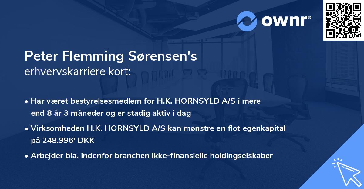 Peter Flemming Sørensen's erhvervskarriere kort