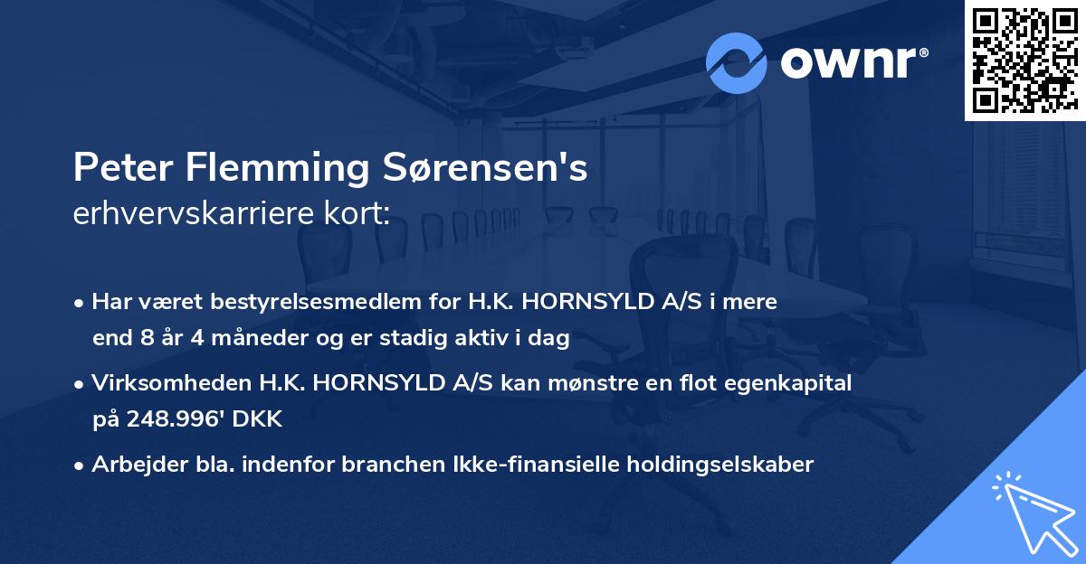 Peter Flemming Sørensen's erhvervskarriere kort