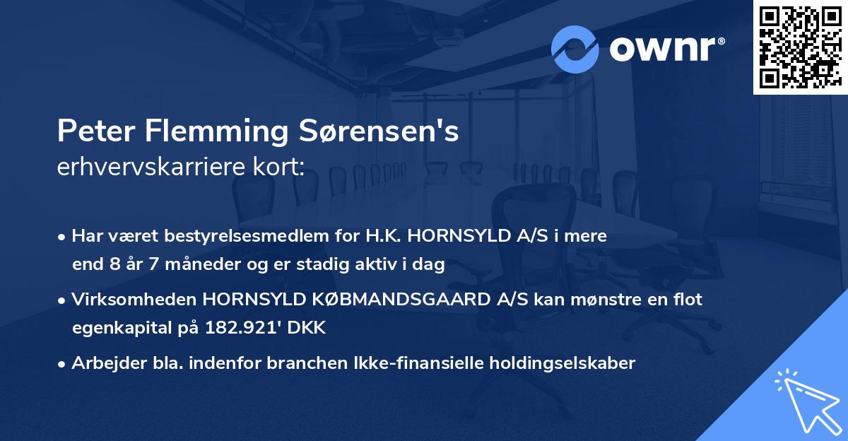 Peter Flemming Sørensen's erhvervskarriere kort