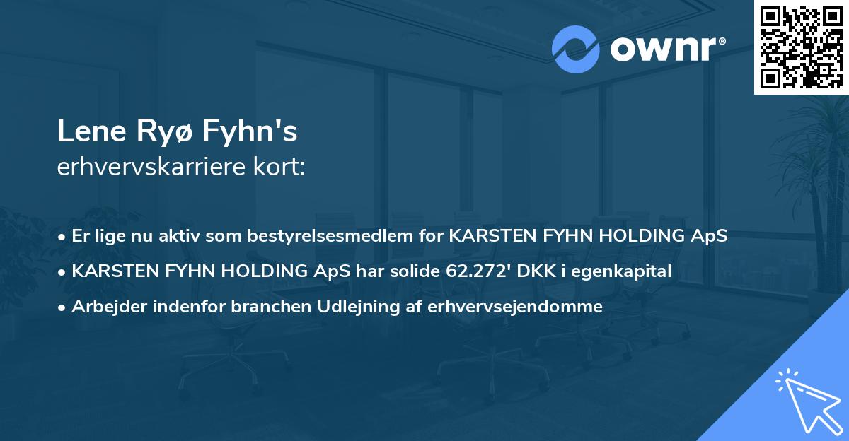 Lene Ryø Fyhn's erhvervskarriere kort