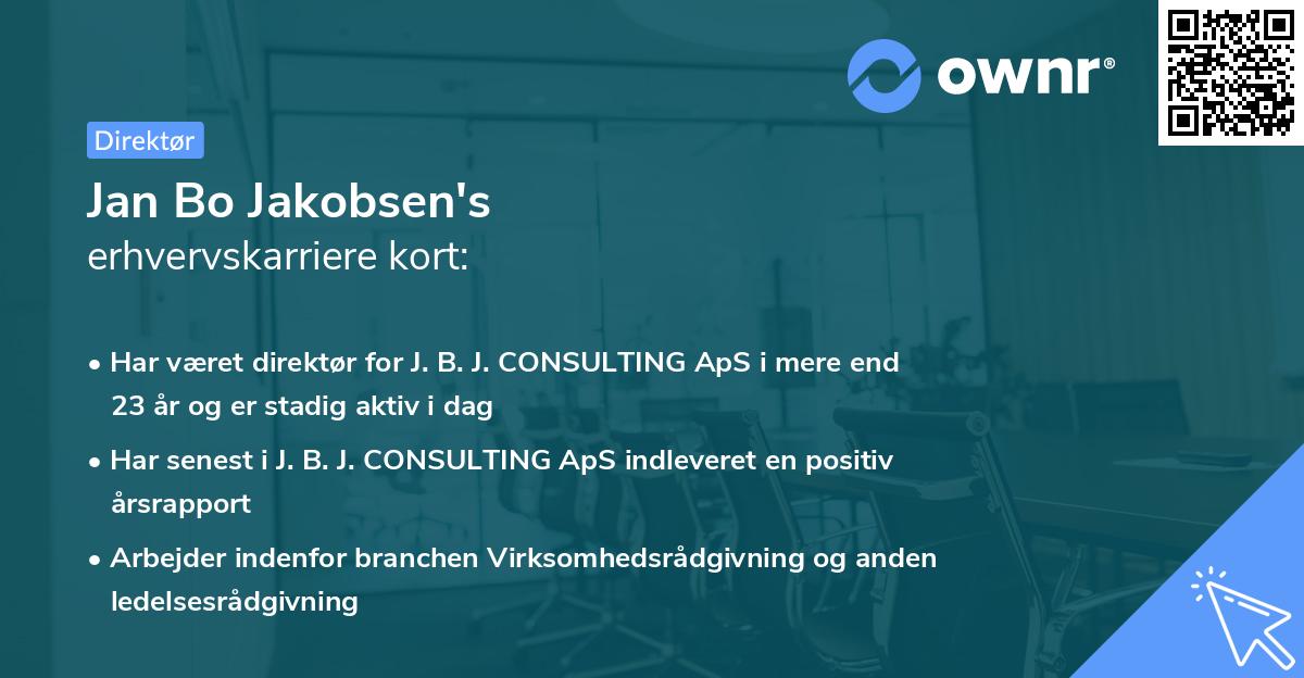 Jan Bo Jakobsen's erhvervskarriere kort