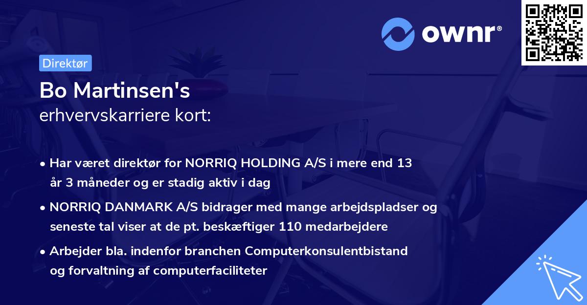Bo Martinsen's erhvervskarriere kort