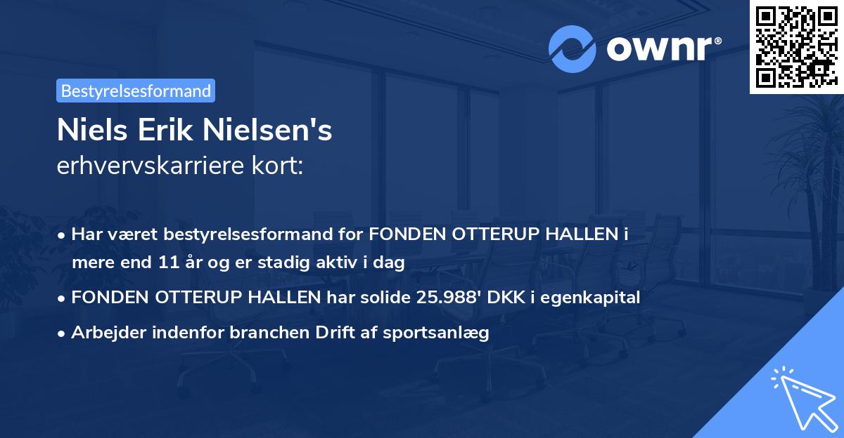 Niels Erik Nielsen's erhvervskarriere kort