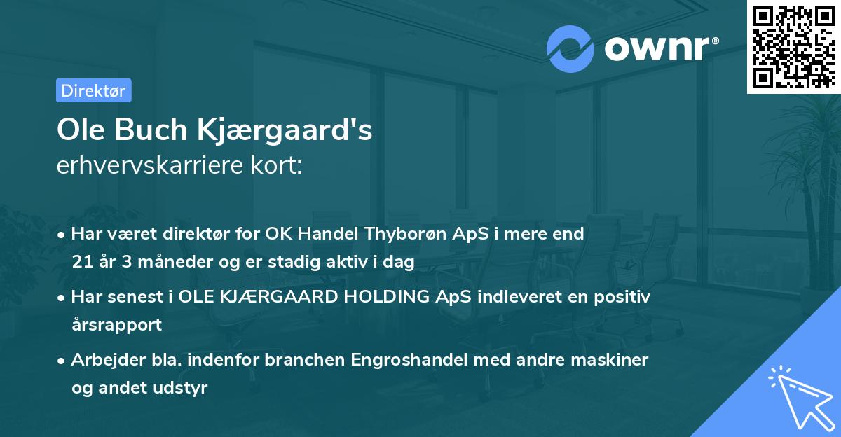 Ole Buch Kjærgaard's erhvervskarriere kort