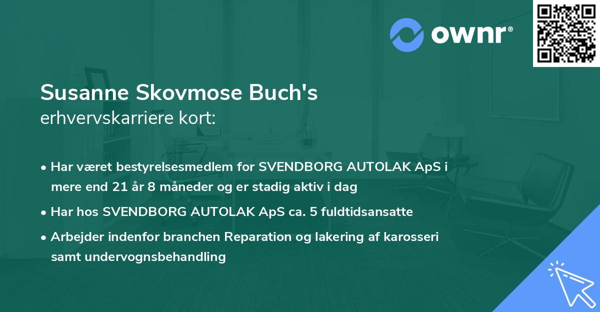 Susanne Skovmose Buch's erhvervskarriere kort