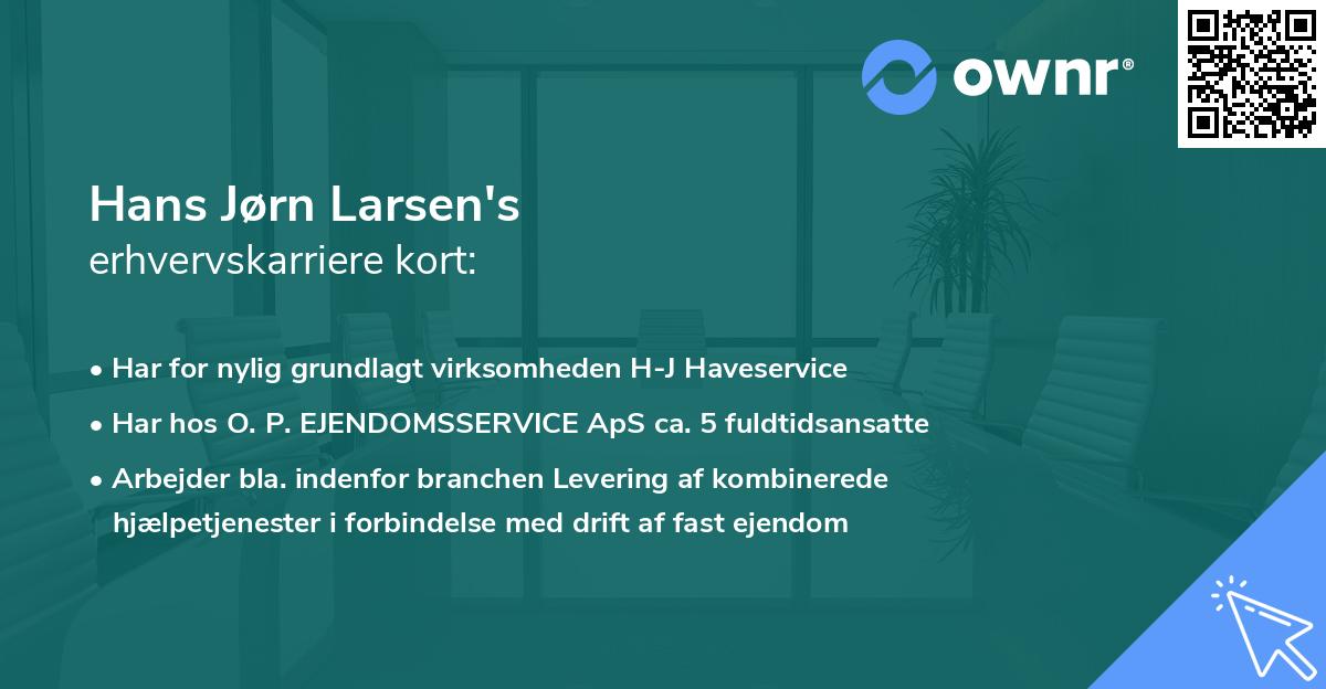 Hans Jørn Larsen's erhvervskarriere kort
