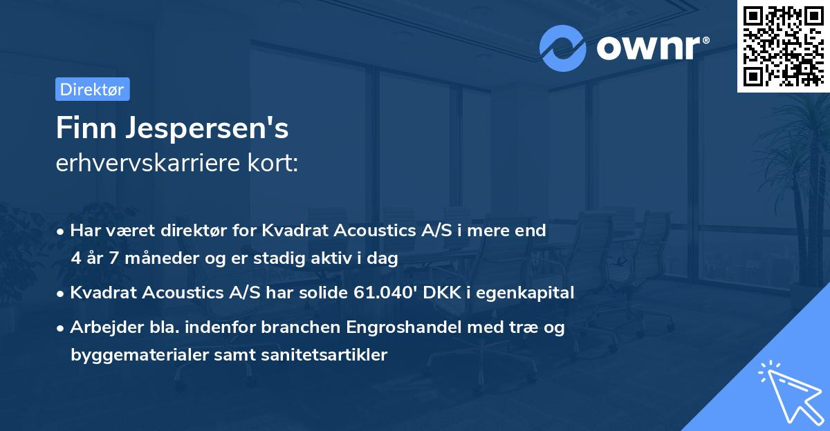 Finn Jespersen's erhvervskarriere kort