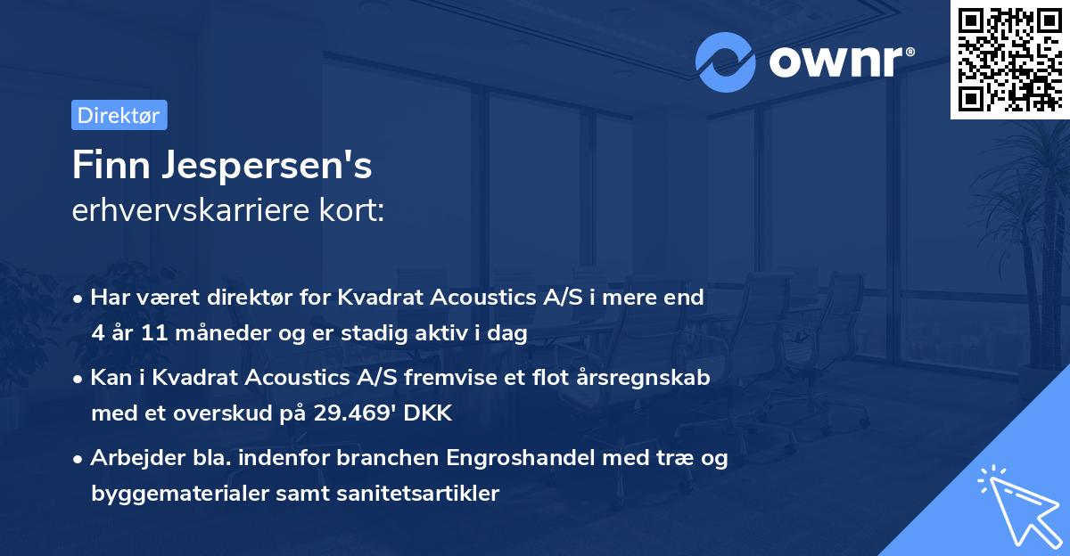 Finn Jespersen's erhvervskarriere kort
