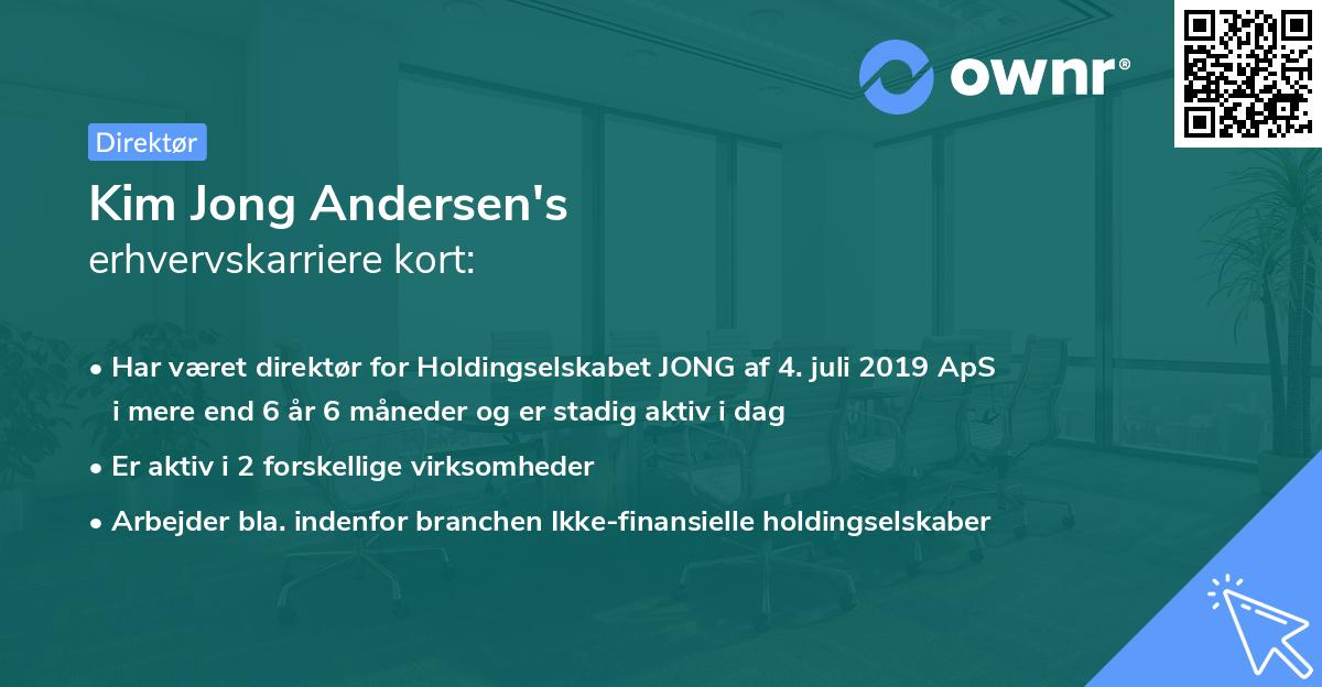 Kim Jong Andersen's erhvervskarriere kort