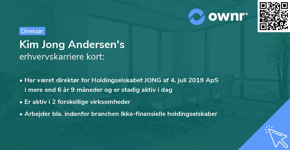 Kim Jong Andersen's erhvervskarriere kort