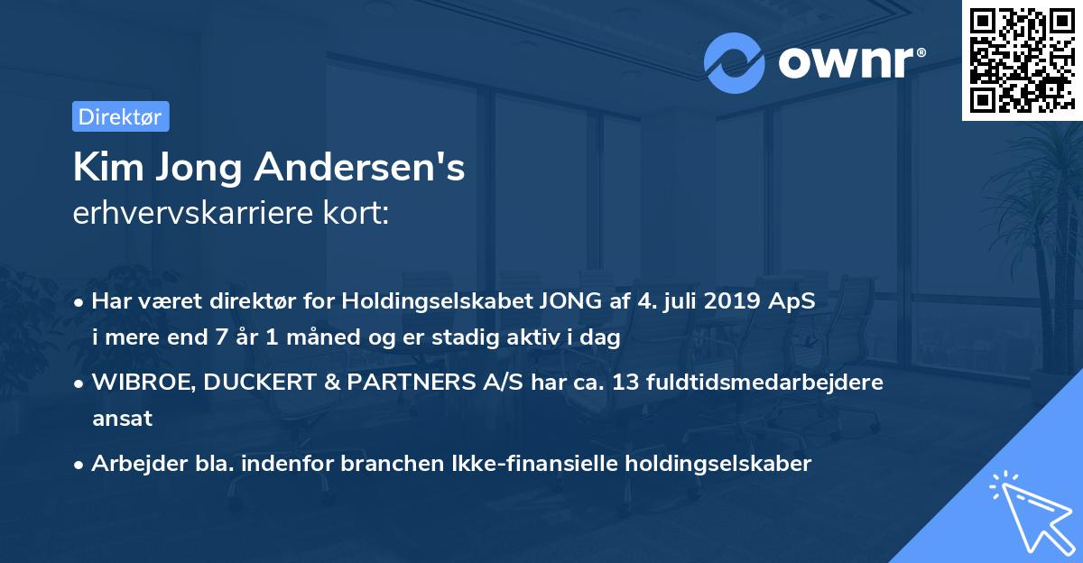 Kim Jong Andersen's erhvervskarriere kort