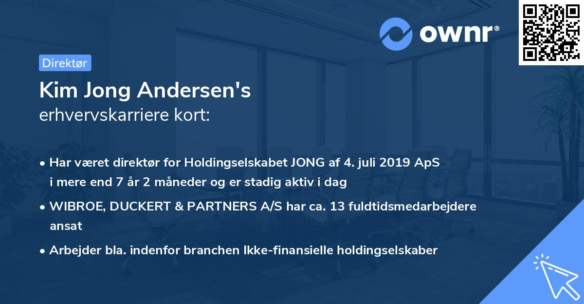 Kim Jong Andersen's erhvervskarriere kort