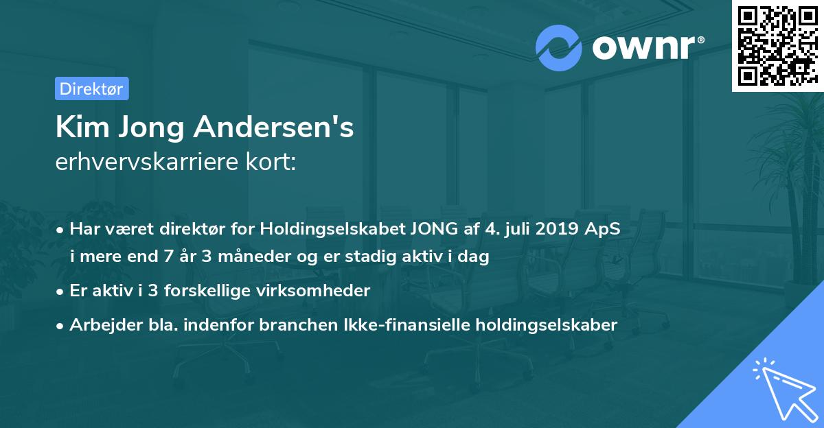 Kim Jong Andersen's erhvervskarriere kort
