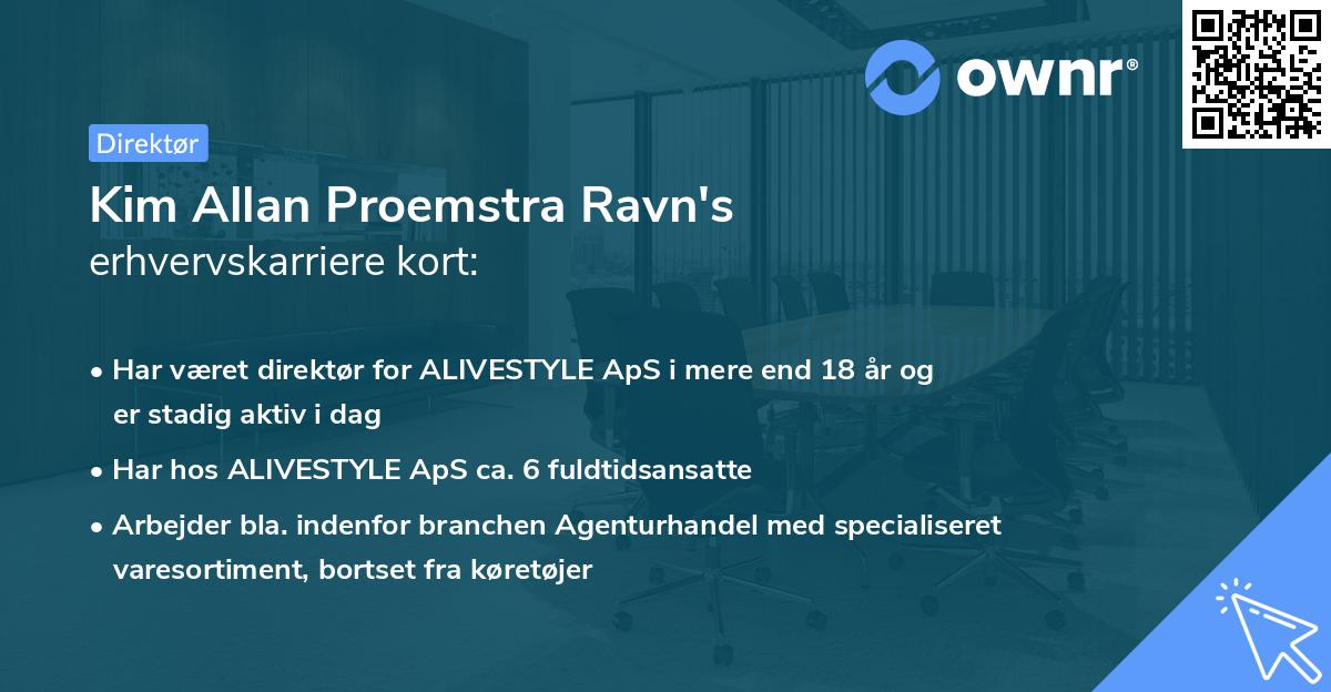 Kim Allan Proemstra Ravn's erhvervskarriere kort