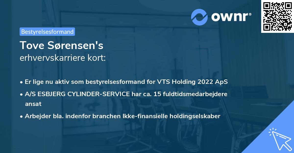 Tove Sørensen's erhvervskarriere kort