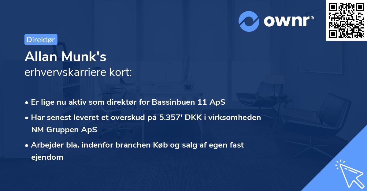 Allan Munk's erhvervskarriere kort