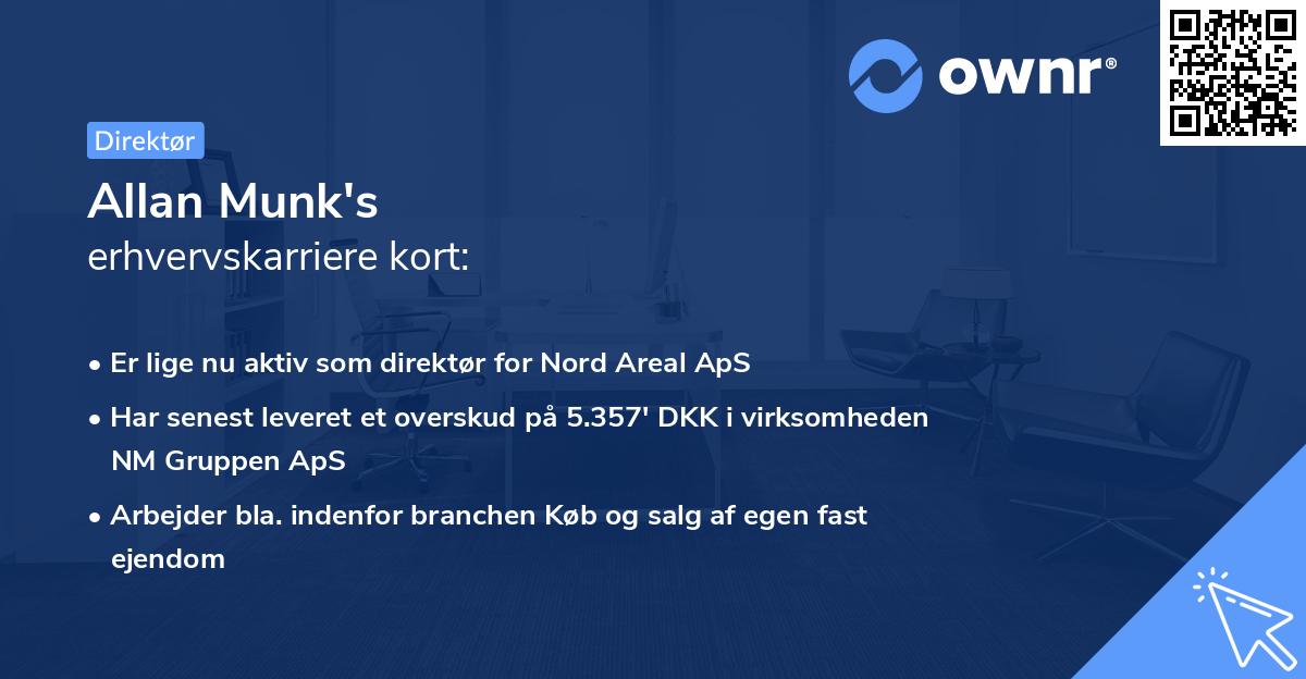 Allan Munk's erhvervskarriere kort