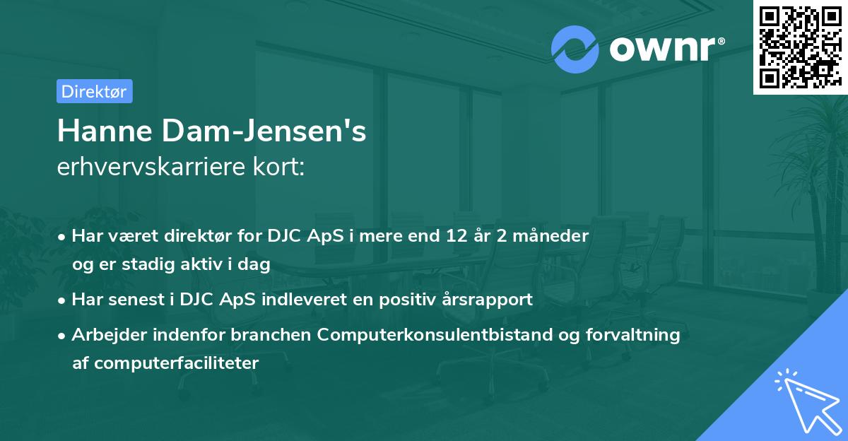 Hanne Dam-Jensen's erhvervskarriere kort