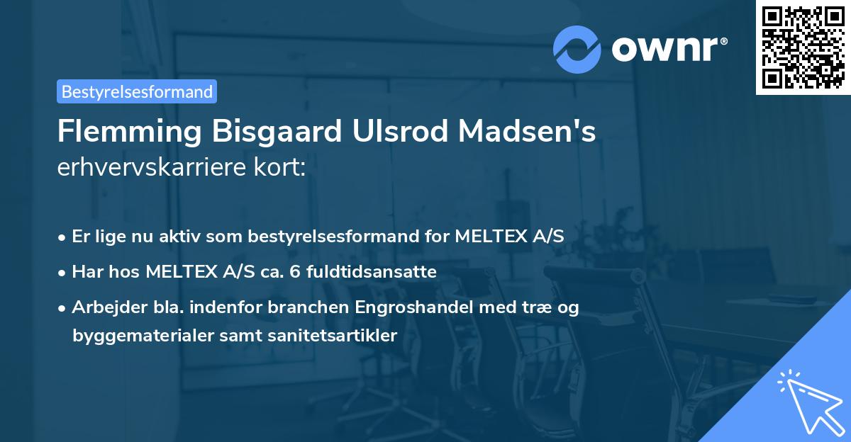 Flemming Bisgaard Ulsrod Madsen's erhvervskarriere kort
