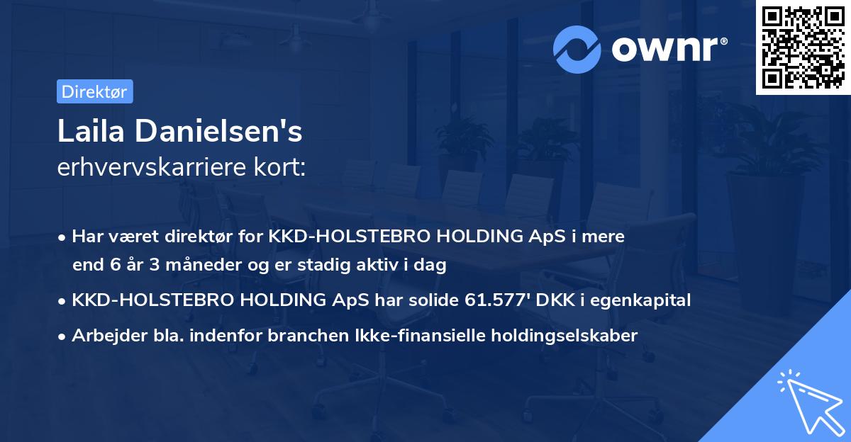 Laila Danielsen's erhvervskarriere kort