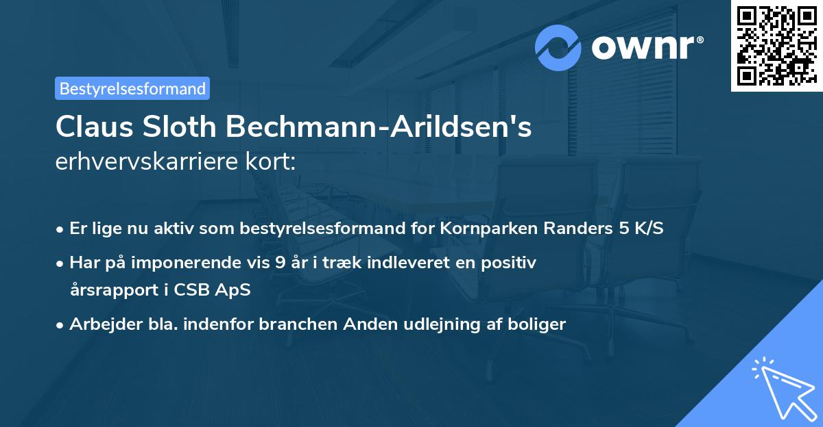 Claus Sloth Bechmann-Arildsen's erhvervskarriere kort