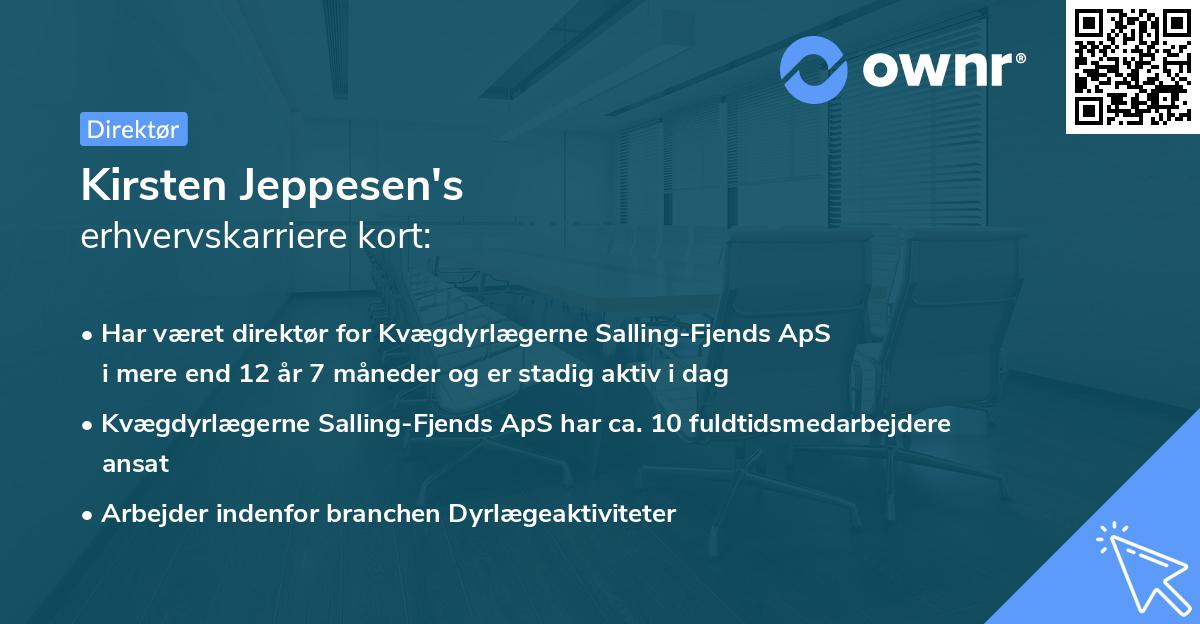 Kirsten Jeppesen's erhvervskarriere kort