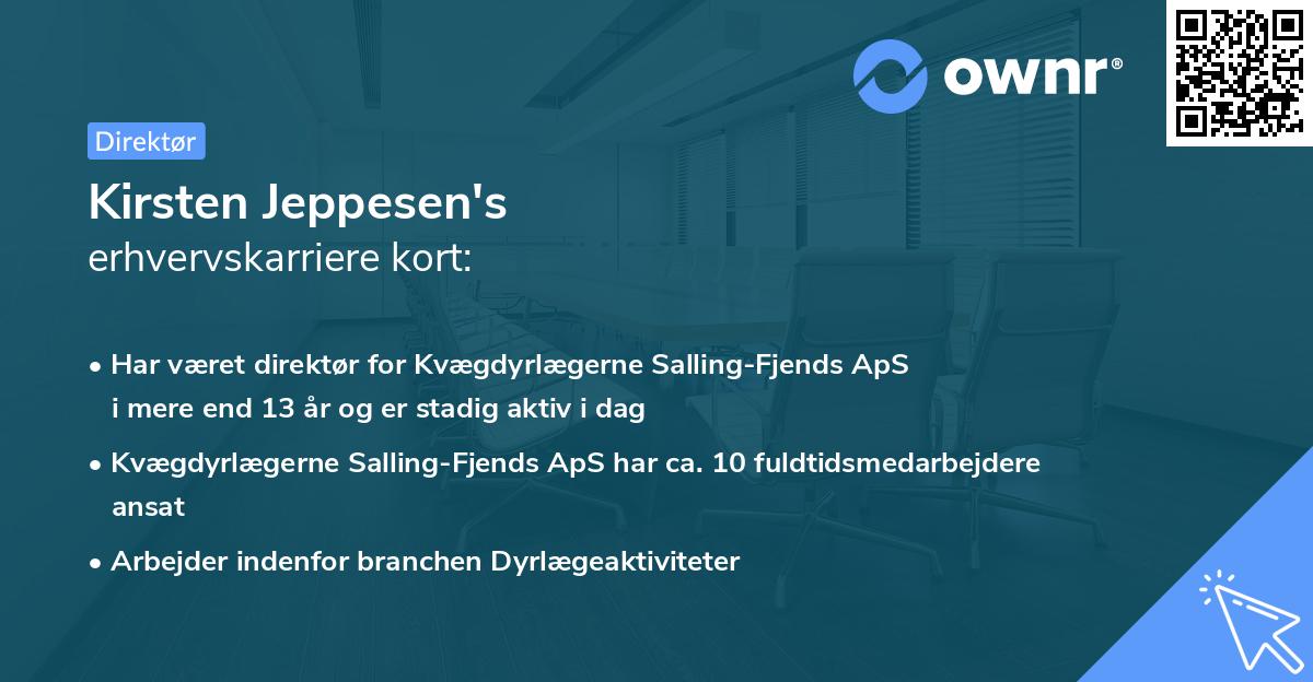 Kirsten Jeppesen's erhvervskarriere kort
