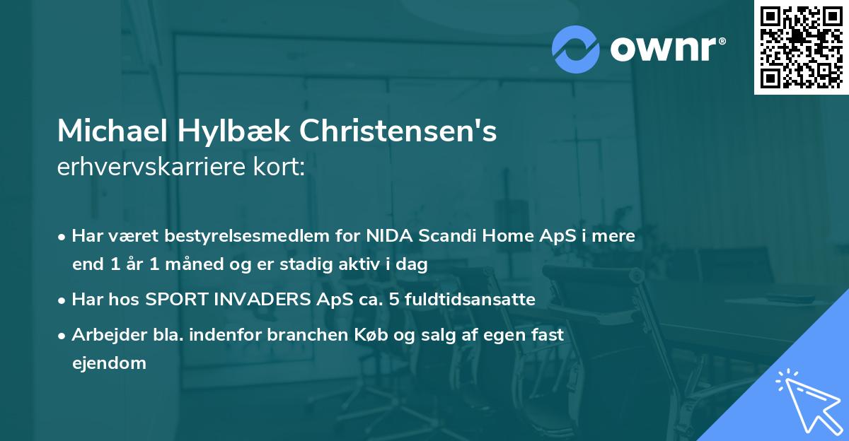 Michael Hylbæk Christensen's erhvervskarriere kort