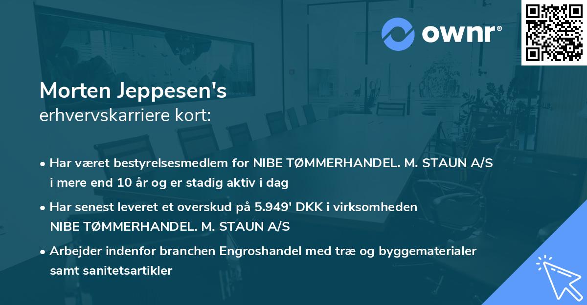 Morten Jeppesen's erhvervskarriere kort