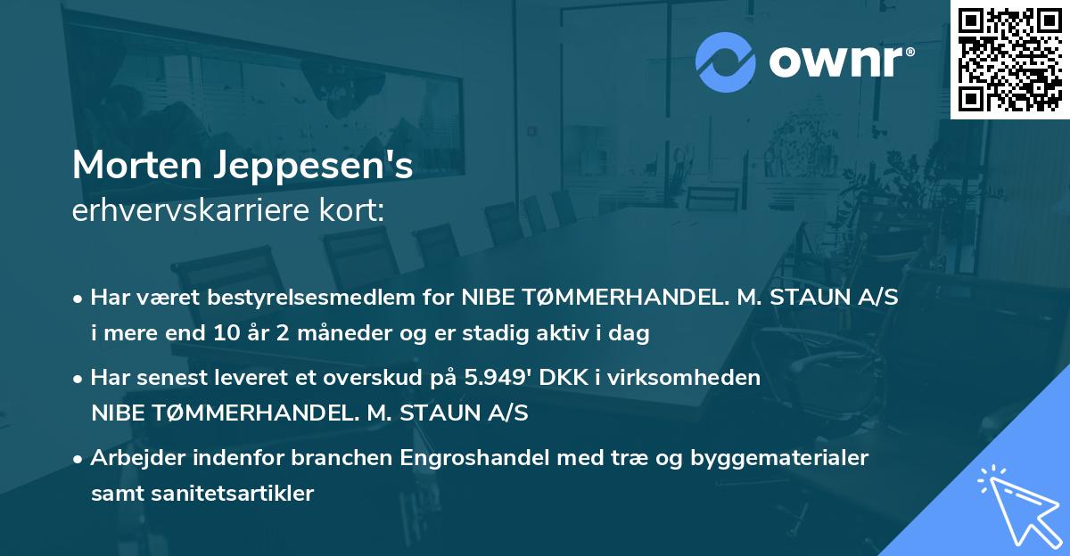 Morten Jeppesen's erhvervskarriere kort
