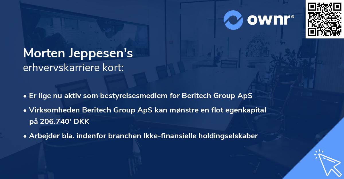Morten Jeppesen's erhvervskarriere kort