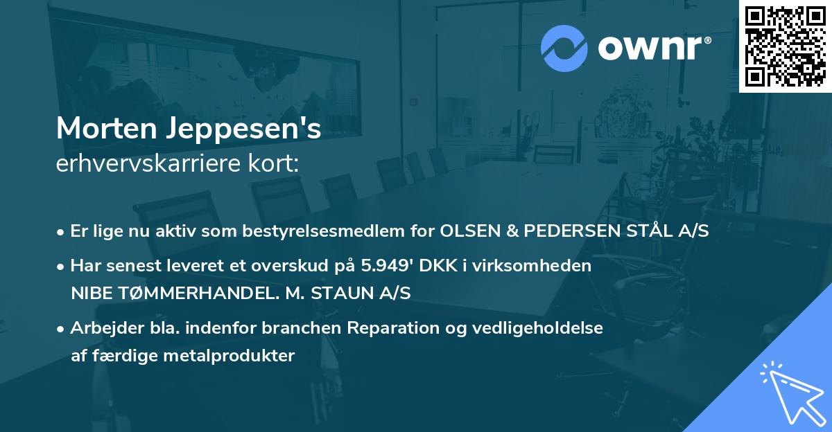 Morten Jeppesen's erhvervskarriere kort