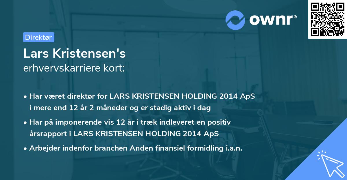 Lars Kristensen's erhvervskarriere kort
