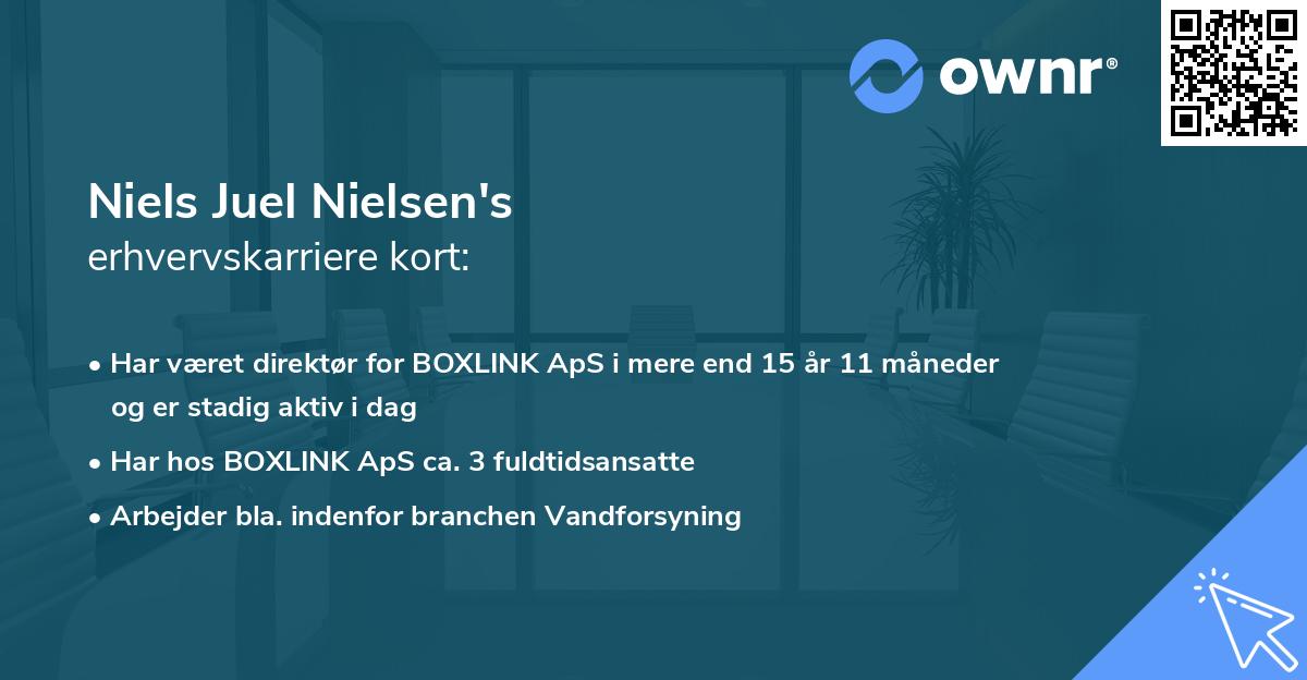 Niels Juel Nielsen's erhvervskarriere kort
