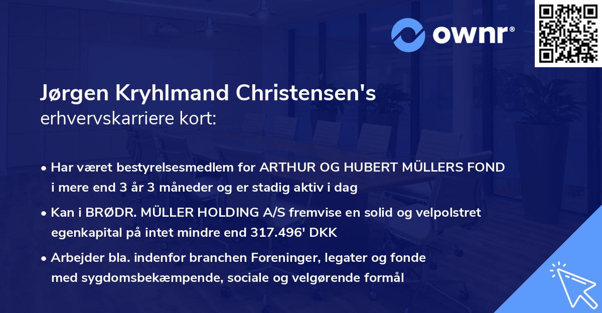 Jørgen Kryhlmand Christensen's erhvervskarriere kort